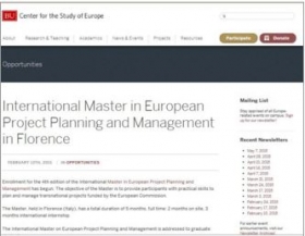 Master in European Project Planning and Management